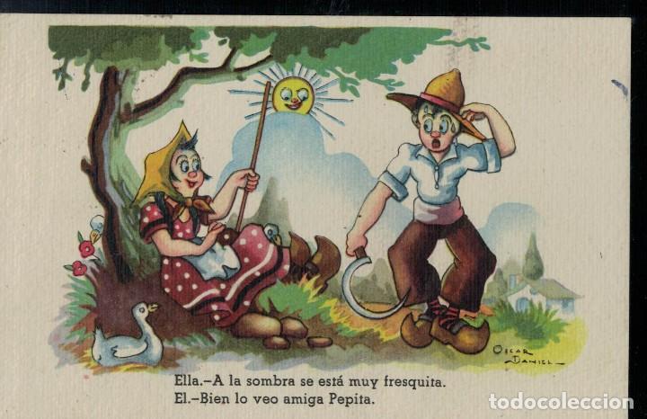 Postcards: Postal antigua circulada. Al sol y a la sombra. Jarque / Pedrola