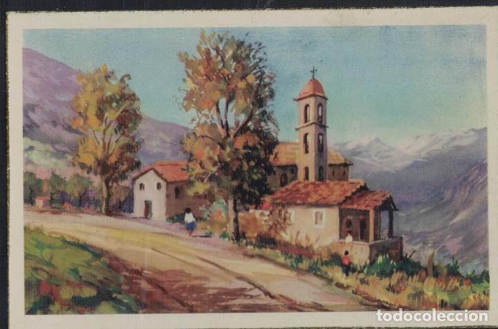 Postcards: Postal antigua sin circular. Pintura Paisaje. Camino. Pueblo. Monta&ntilde;a. / C y Z. Serie 590