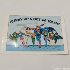 Postales: ANTIGUA POSTAL DC COMICS AÑO 1981 WONDER WOMAN AQUAMAN SUPERMAN BATMAN ROBIN BATGIRL GREEN LANTERN..