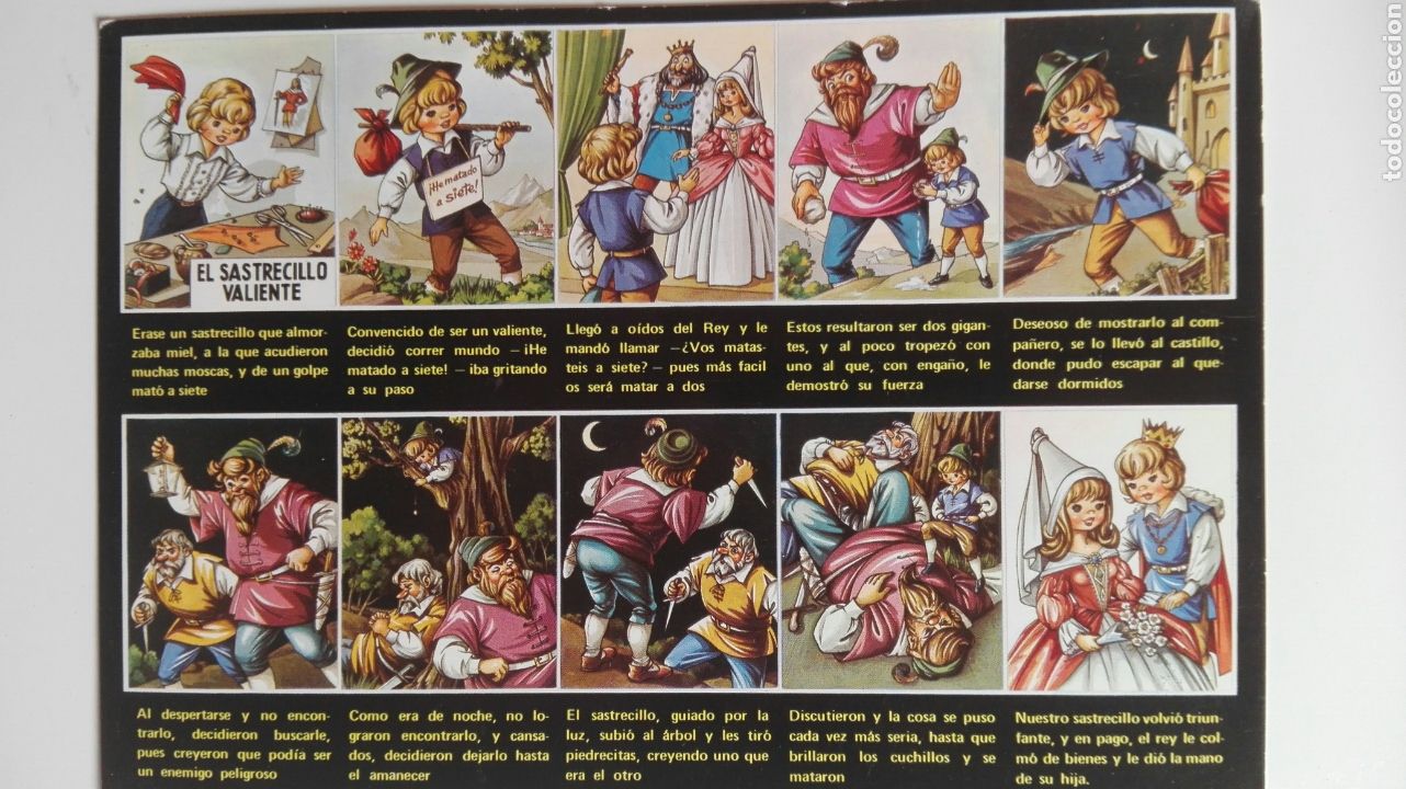 Postais: Curiosa postal El Sastrecillo Valiente. SERIE ENSUE&Ntilde;O.