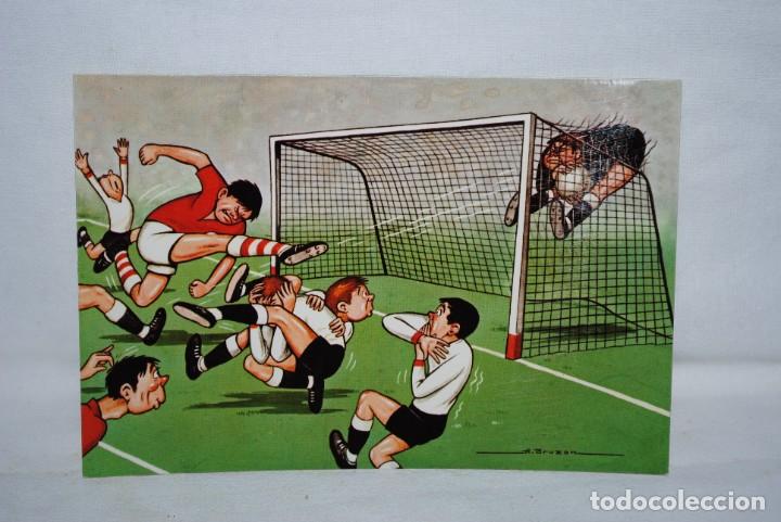 Cartoline: POSTAL HUMORISTICA DE FUTBOL . DIBUJANTE , A . BRUZON .