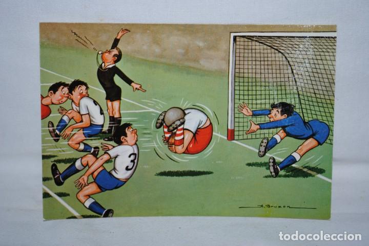 Cartoline: POSTAL HUMORISTICA DE FUTBOL . DIBUJANTE , A. BRUZON.