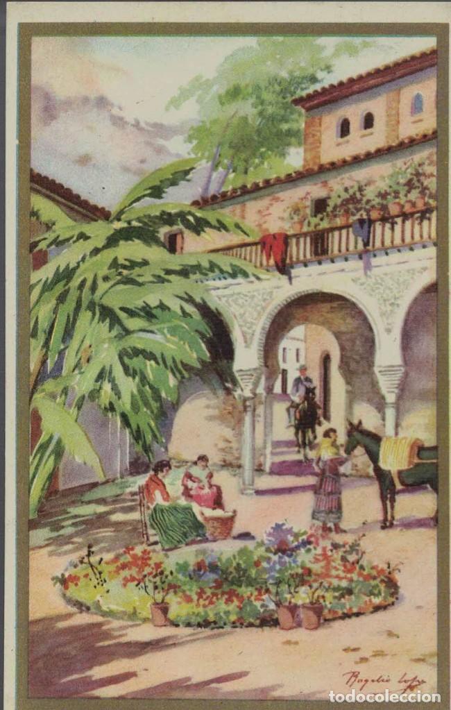 Cartes Postales: Andaluc&iacute;a. Escena andaluza. Dise&ntilde;o Rogelio L&oacute;pez. / CMB Serie 53. Circulada 1941