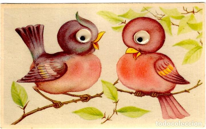Postais: Postal Danesa de P&aacute;jaros con Ojos M&oacute;viles - 140x91 mm.