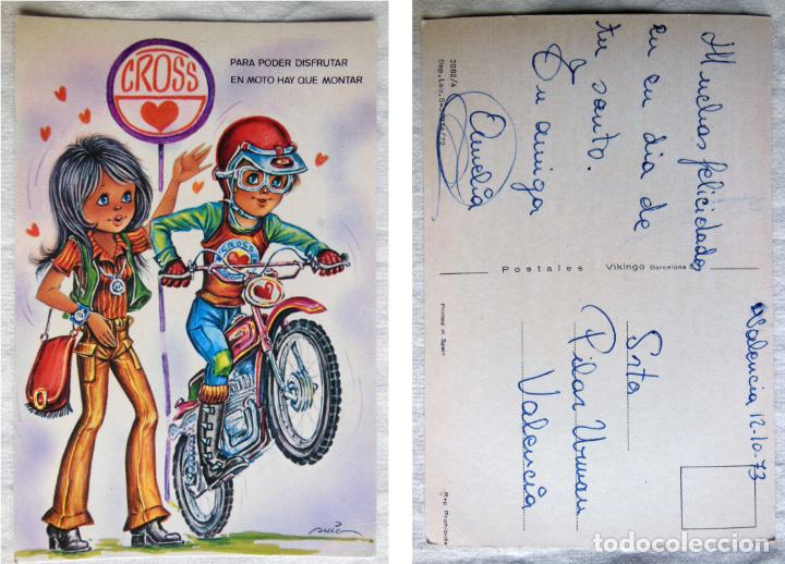 Postais: PARA DISFRUTAR EN MOTO HAY QUE MONTAR. 1972 Vikingo