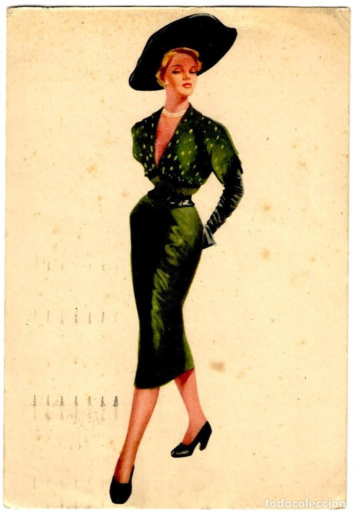 Postais: Moda A&ntilde;os 50 - Postal Ilustrada sin firma ni editor - Ref. n&ordm; 30/34/3437 - In&eacute;dita en Todocolecci&oacute;n