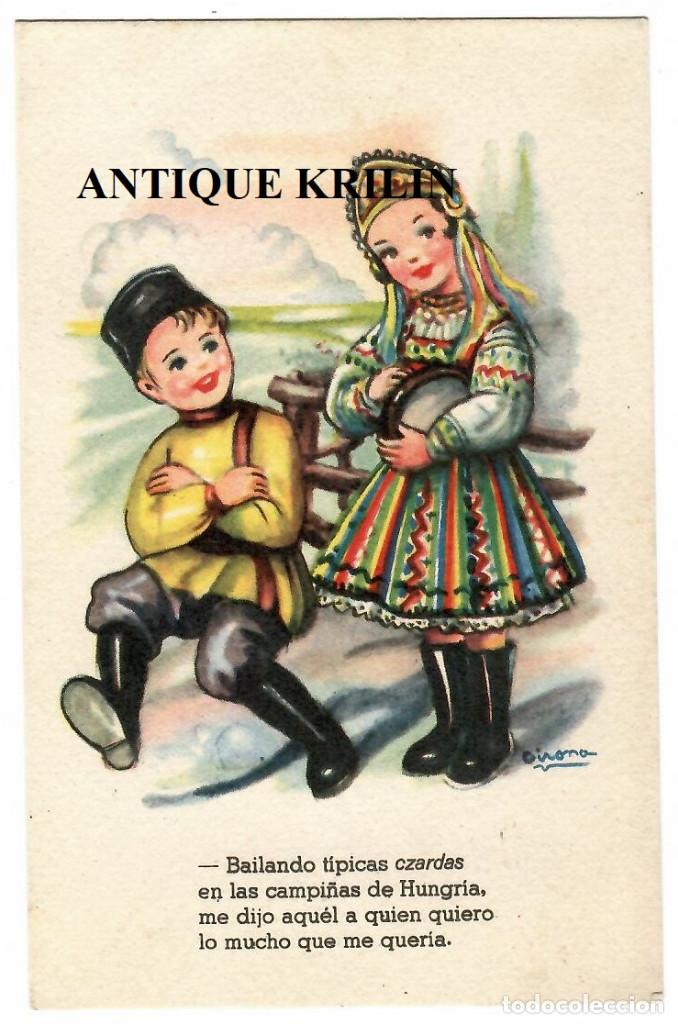 Postcards: EDITORIAL ARTIGAS / EL AMOR Y LOS PAISES / SERIE 3035 COLECCION A / ILUSTRA GIRONA