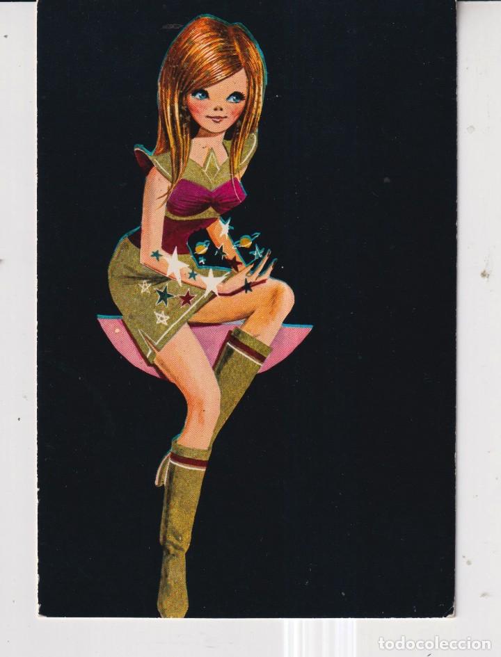 Postales: POSTAL DE DIBUJO EDITOR ART CRAFT NI&Ntilde;A CON LIBRO SIN CIRCULAR