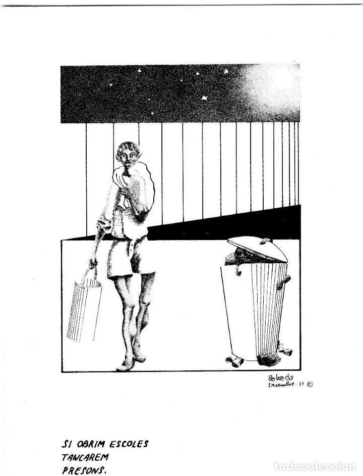 Postais: Si Obrim escoles Tancarem presons - Ilustrador: Salvad&oacute; - Desembre-77 - 151x106mm.