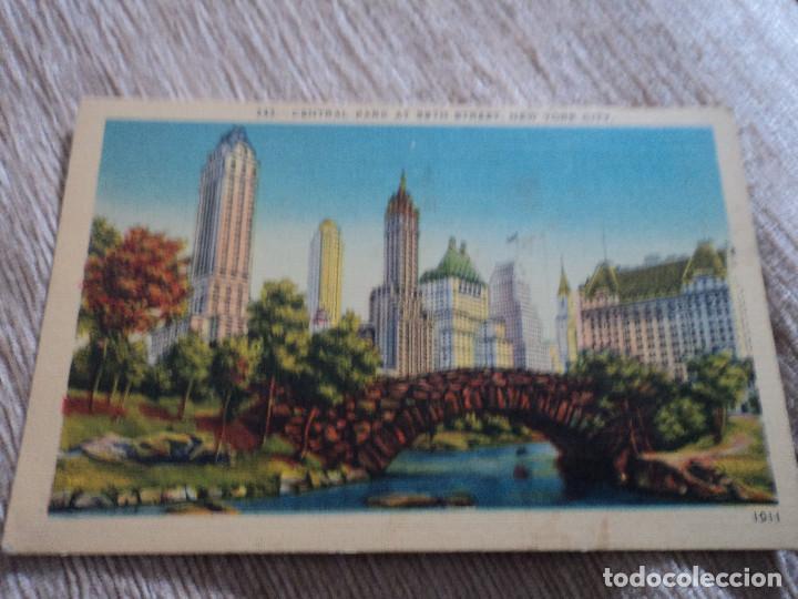 Postales: central park at 59th stret new york city, circulada 1948