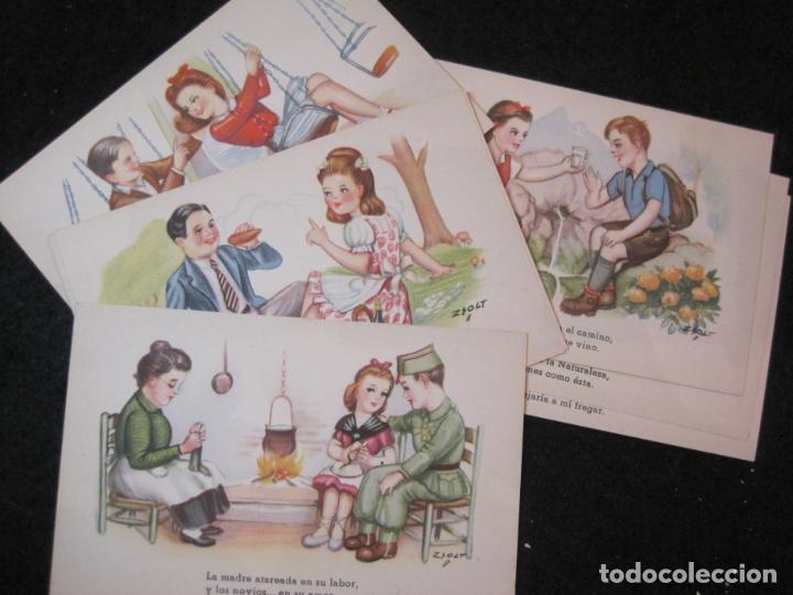 Cartoline: COLECCION DE 10 POSTALES ANTIGUAS ILUSTRADAS POR ZSOLT-VER FOTOS-(86.550)