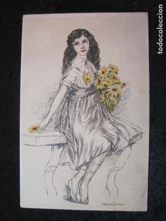 Cartoline: POSTAL ANTIGUA ILUSTRADA POR ADELINA ZANDRINO-VER FOTOS-(87.195)