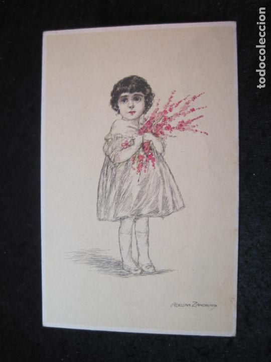 Cartoline: POSTAL ANTIGUA ILUSTRADA POR ADELINA ZANDRINO-VER FOTOS-(87.198)