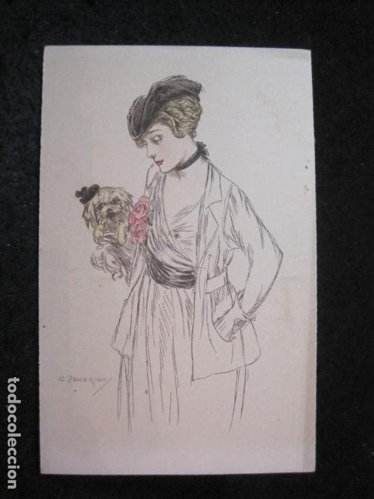 Cartoline: POSTAL ANTIGUA ILUSTRADA POR ADELINA ZANDRINO-VER FOTOS-(87.199)