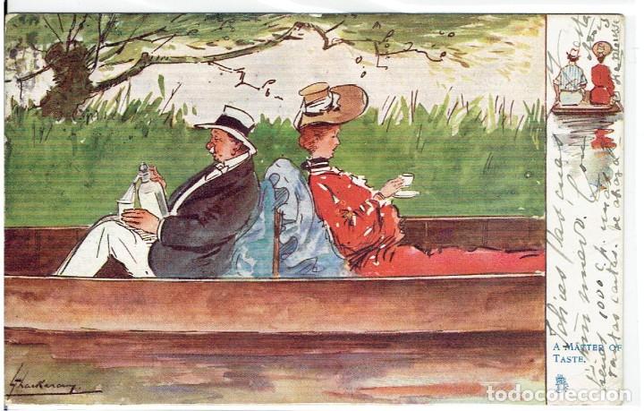 Postales: POSTAL DIBUJADA, FRANCIA, , SIN DIVIDIR, CIRCULADA CON SU SELLO
