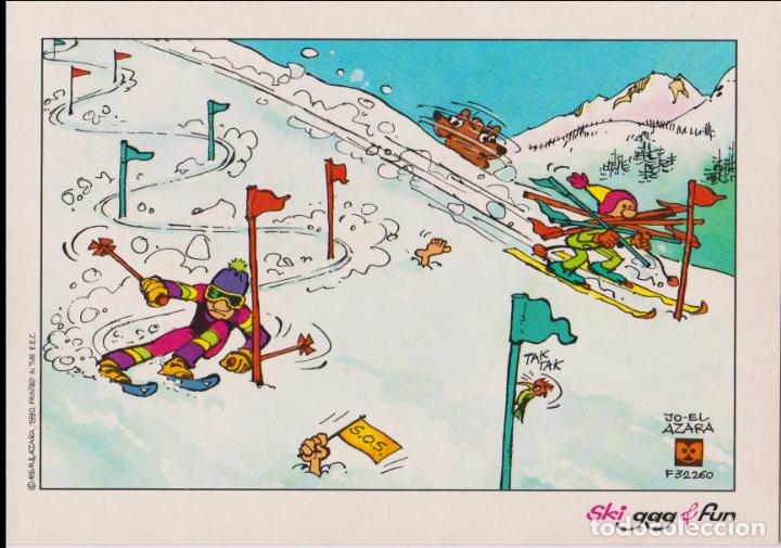 Postales: ILUSTRADOR: JO EL AZARA, DESCENSO FACIL - SKI GAG & FUN JO 102 - S/C