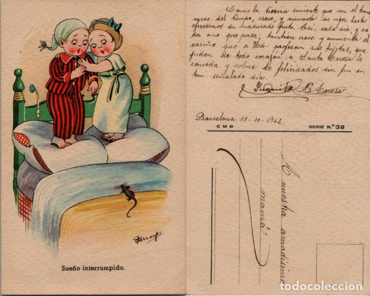 Postcards: Ilustraci&oacute;n Farinyes - Ed. CMB Serie n&ordm; 38 - Sue&ntilde;o interrumpido.