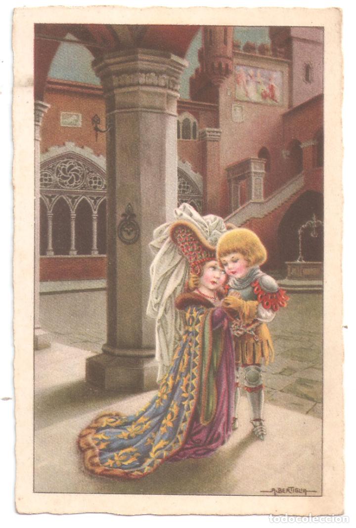 Postcards: Postal dibujo pareja ni&ntilde;os. A.Bertiglia.C C M 2496 .Vell i Bell