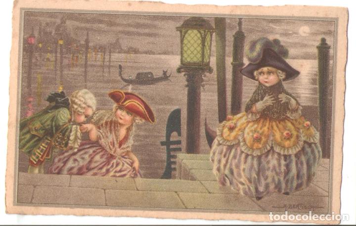 Postcards: Postal dibujo tres ni&ntilde;os. A.Bertiglia.C C M 2455 .Vell i Bell