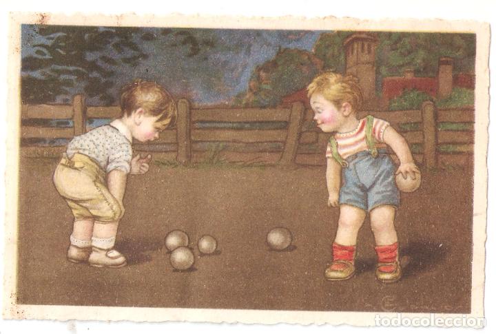 Postcards: Postal dibujo ni&ntilde;os jugando . E. Colombo n&ordm; 2328 sin escribir .Vell i Bell