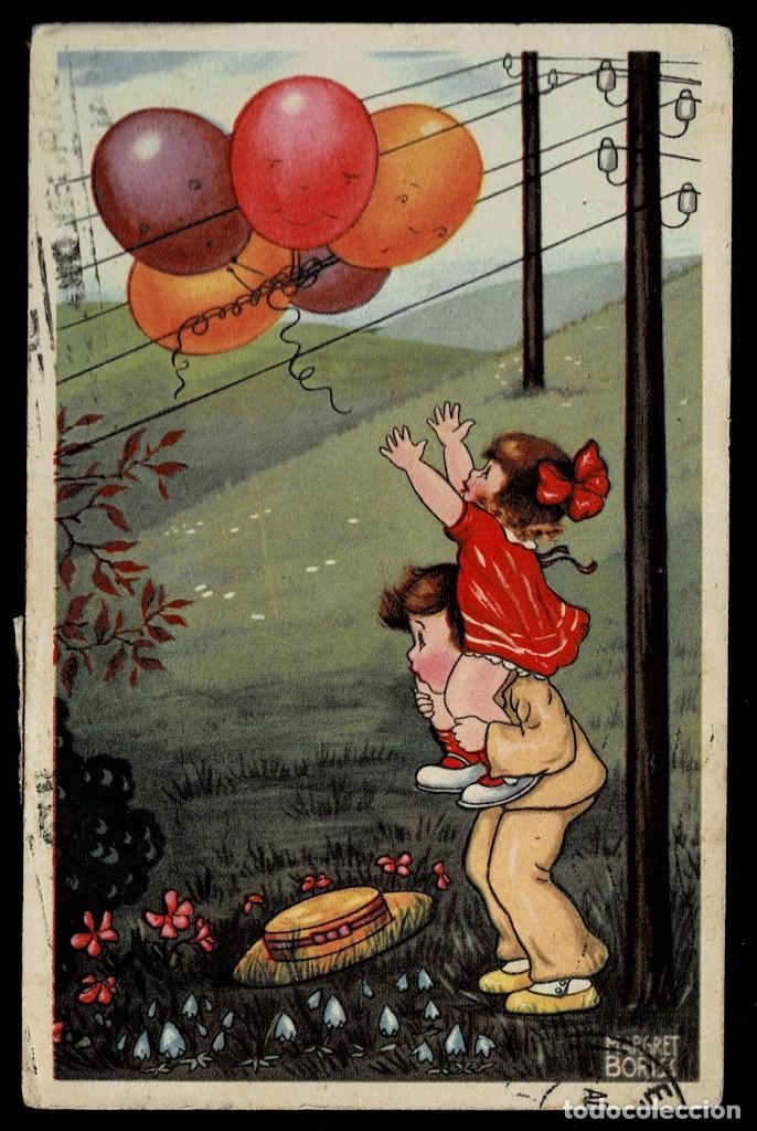 Postais: 0929C - MARGRET BORISS - ANTIGUA POSTAL EDICIONES AMAG N&ordm; 0337 - CIRCULADA 1935