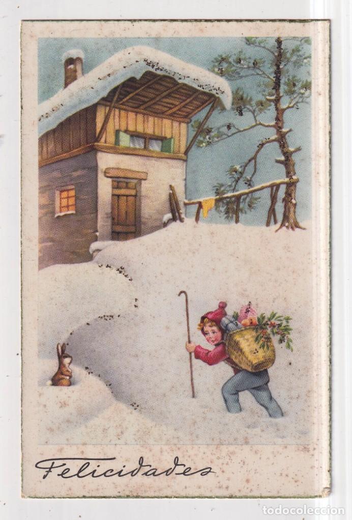 Cartoline: POSTAL FELICIDADES DE DIBUJOS DE NI&Ntilde;O EN LA NIEVE EDITO CyZ SIN CIRCULAR