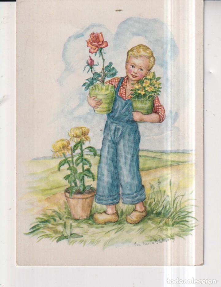 Cartoline: POSTAL DE COPYRIGHY N&ordm; 11.006 TITULO PEQUE&Ntilde;O JARDINERO DE DIBUJO EVA MARIA STAHIBER SIN CIRCULAR