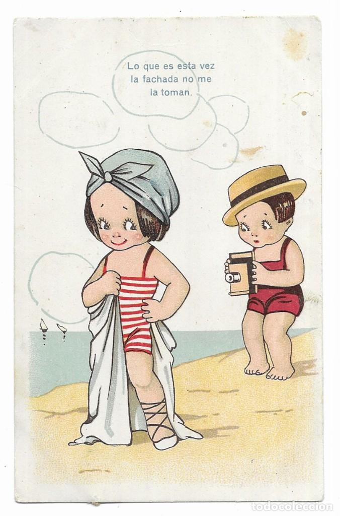 Postais: Postal ilustrada.Dibujos y Caricaturas. Lo que es esta vez la fachada no me la toman.