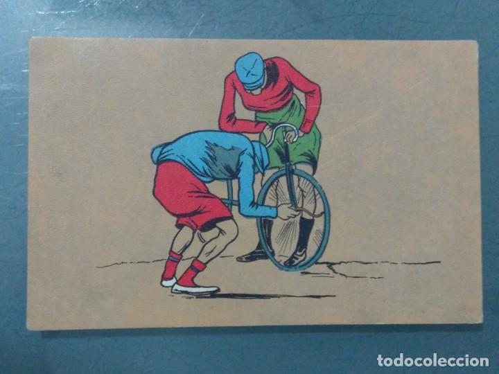 Postales: POSTAL C&Oacute;MICA TEMA CICLISMO. CIRCULADA EN 1911.