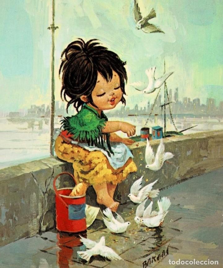 Cartoline: 7314D - BARGAS - MIGAS DE PAN PARA LAS PALOMITAS-EDICIONES CyZ 7937-D - 15X10 CM - NUEVA