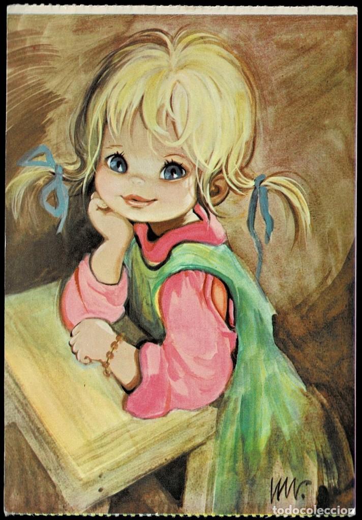 Cartoline: 7314D -MARTA RIBAS? EDICIONES BERGAS- SERIE 3 PICARUELAS - 15X10,3 CM- DATA 1977