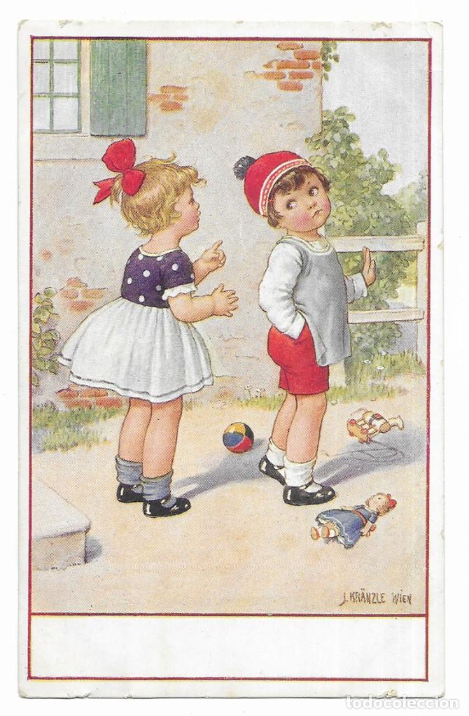 Postais: Postal ilustrada.Dibujos y Caricaturas. Kr&auml;nzle, J. La Dispute. S. XV, N&ordm; 22201