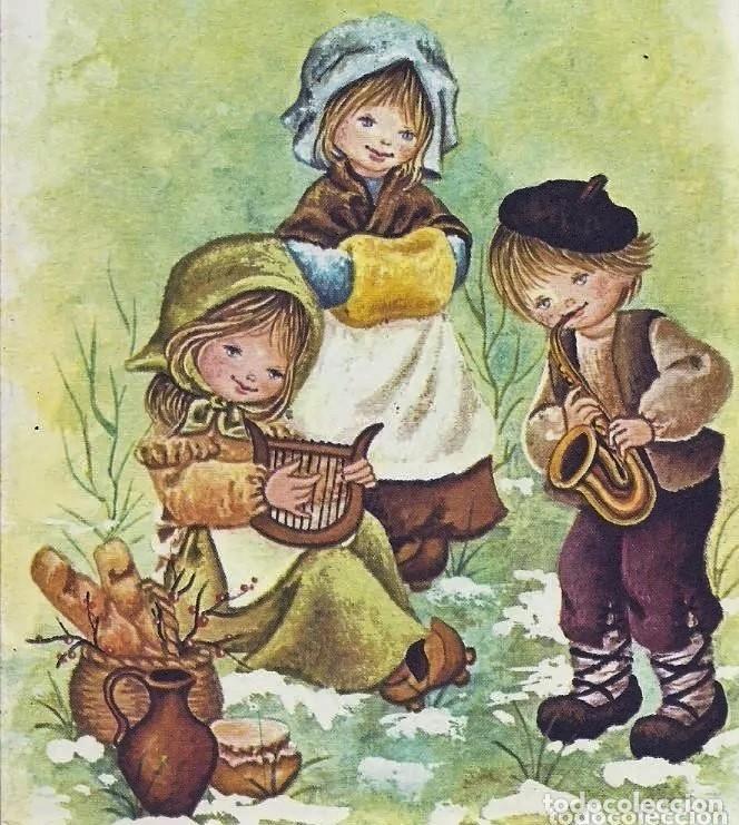 Cartoline: 0928G -MARIA, MAY DOL&Eacute;? ORQUESTA NAVIDE&Ntilde;A -POSTAL N&ordm; 212 - DIPTICA 17,3X11,5 CM -DATA 1987