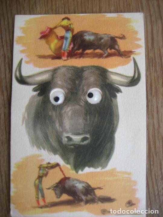 Postais: Postal taurina, Toro con Ojos saltones. Ed. Ciimer. Tlistra Saavedra. Postal sin circular