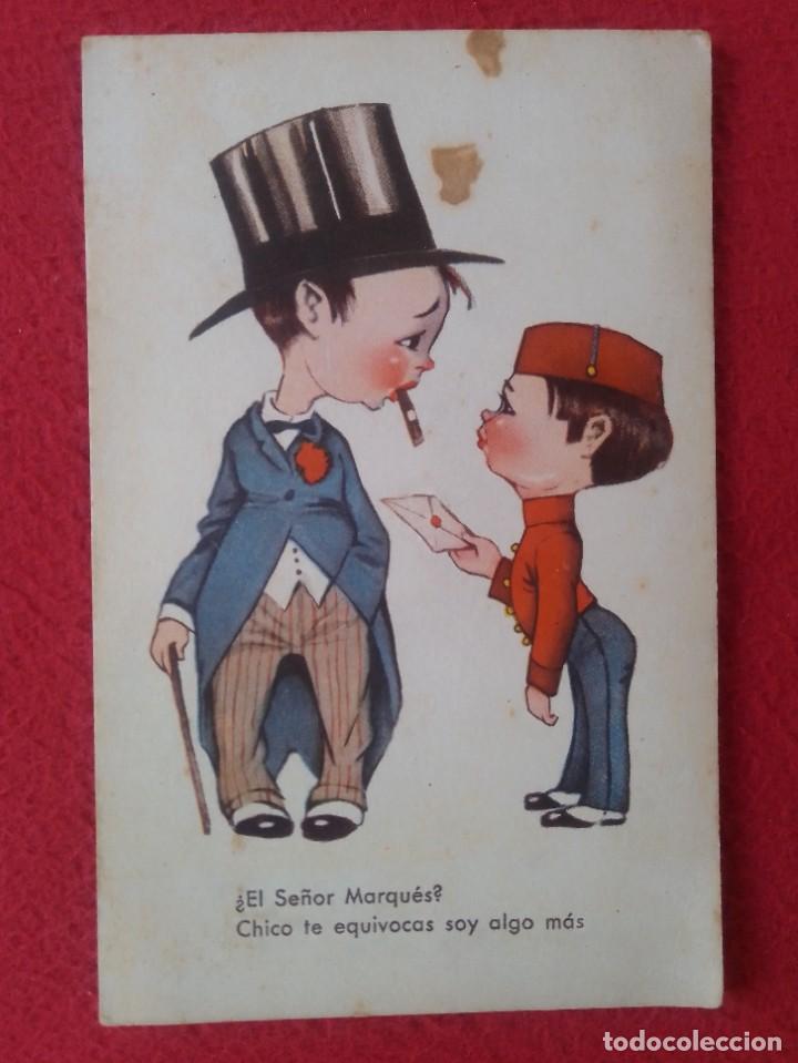 Postais: ANTIGUA POSTAL NI&Ntilde;OS BOTONES ? &iquest; EL SE&Ntilde;OR MARQU&Eacute;S ? CHICO TE EQUIVOCAS SOY ALGO M&Aacute;S CMB CUPIDOS N&ordm; 6