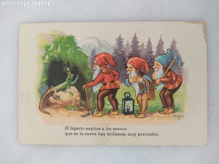 Postales: antigua postal CMB de los enanitos Blancanieves