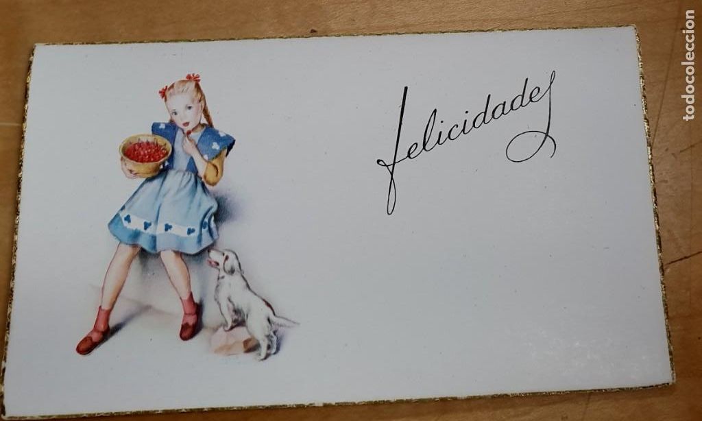 Postcards: ESTAMPA INFANTIL FELICIDADES EDICIONES MS N&ordm; Z101 12X7 CM.
