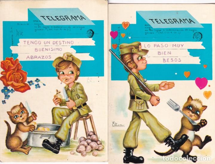 Postales: 2 postales ILUSTRADOR *ELISA* ED. VIKINGO SERIE 2052 N&ordm; 1 y N&ordm; 4. Sin usar.