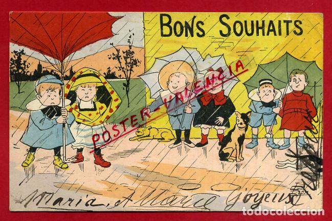 Postkarten: POSTAL FRANCIA ILUSTRADA BONS SOUHAITS P87853 B