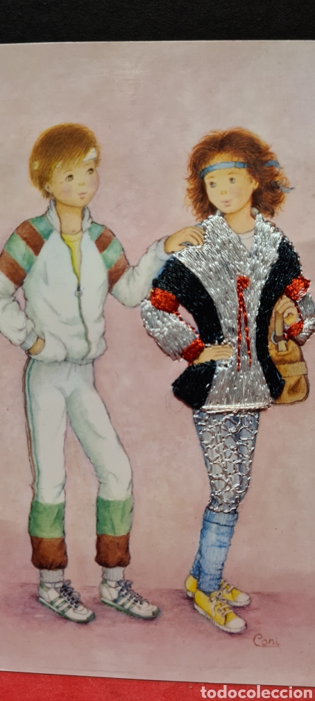 Postkarten: Preciosa postal bordada. Coni. Sin Escribir