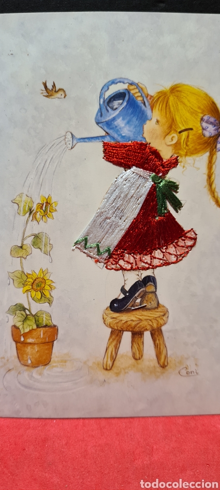 Postkarten: Preciosa postal bordada. Coni. Sin Escribir