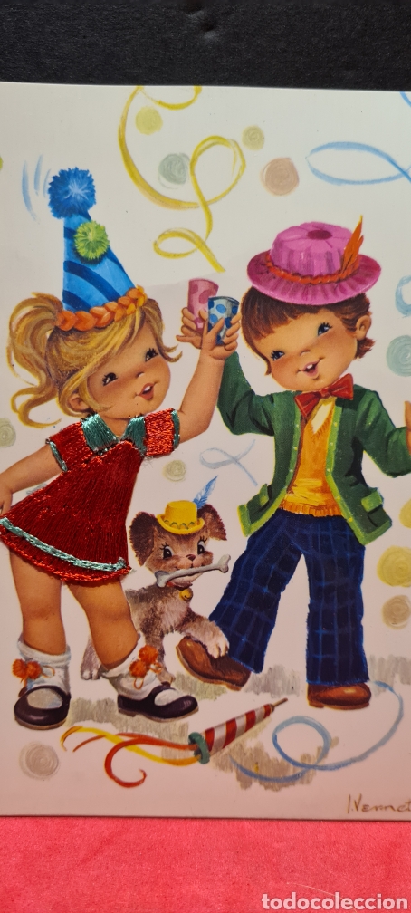 Postkarten: Preciosa postal bordada. Vernet. Sin escribir