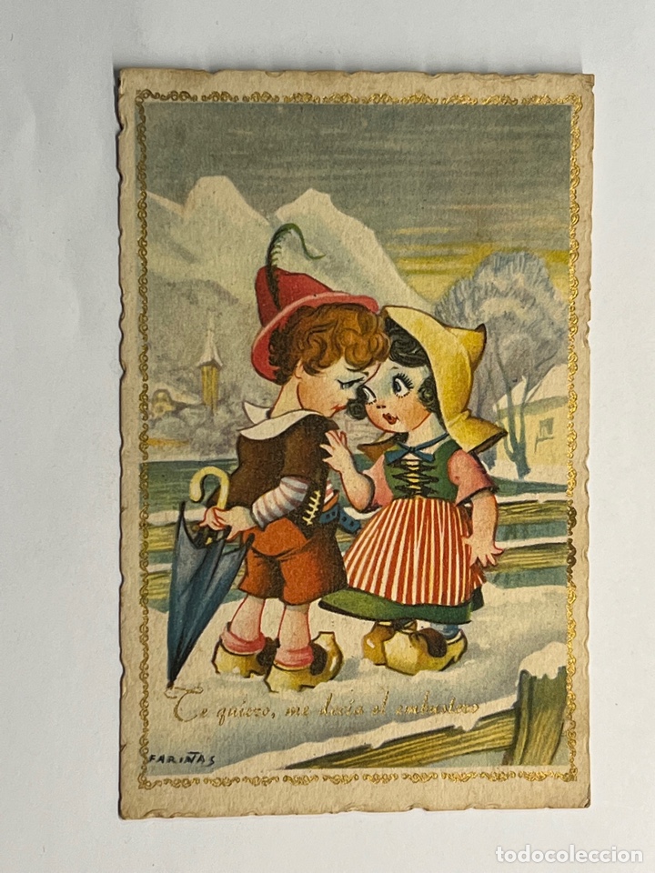 Postales: DIBUJOS Y CARICATURAS. Ilustra Fari&ntilde;as Postal Te quiero&hellip;.. Edic. RUTA Serie 13 (a.1947) c&iacute;rculada