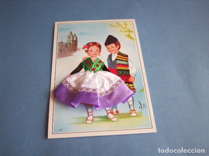 Postkarten: postal regional elsi gumier bordada y con tela L-37