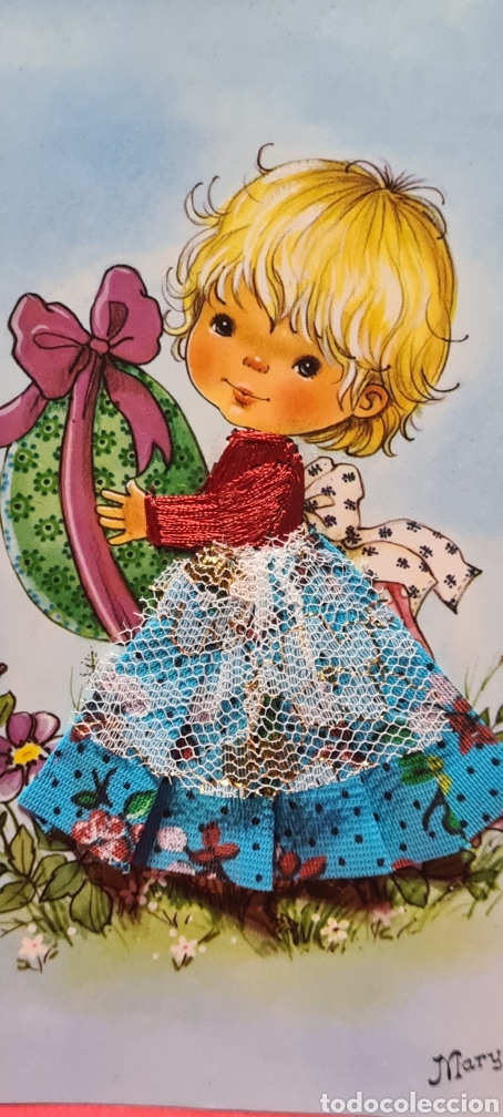 Postais: Preciosa postal bordada. Mary May. Colecci&oacute;n Perla