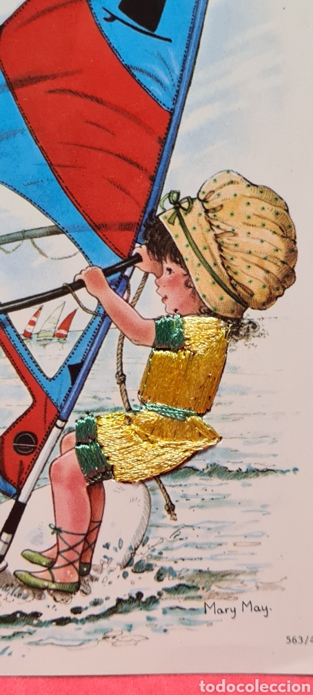 Postcards: Preciosa postal bordada. Mary May