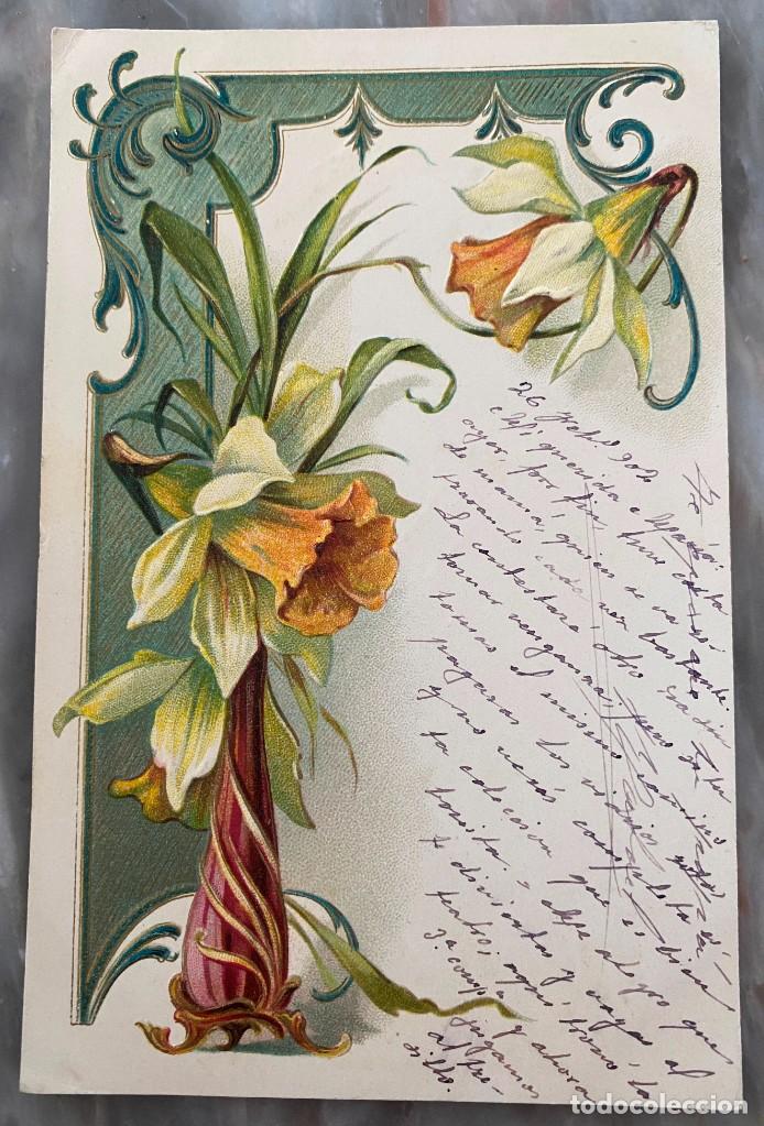 dibujos de flores art nouveau