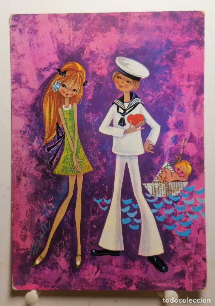 Cartoline: Postal marinero. Raker. a&ntilde;os 60.