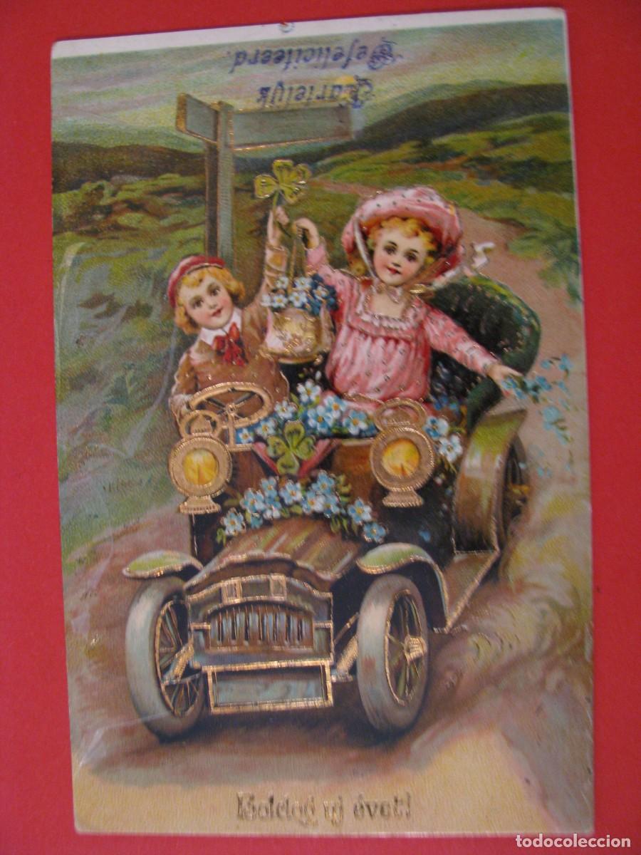 Postais: ANTIGUA POSTAL DE FELICITACI&Oacute;N. PAISES BAJOS. CIRCULADA. 1918.