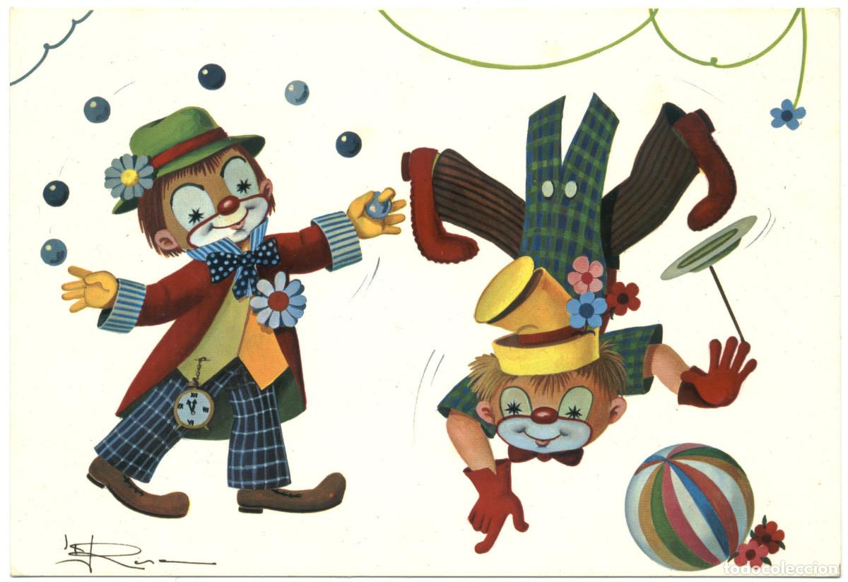 Postales: Payasos_CyZ. Illustrations Risa y Coni - Foto 1